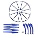 Coolplay 4 Colors Syma X5SC X5SW Main Blade Propellers & Protectors Frame & Landing Skid Included Mounting Screws for RC Mini Quadcopter Toy