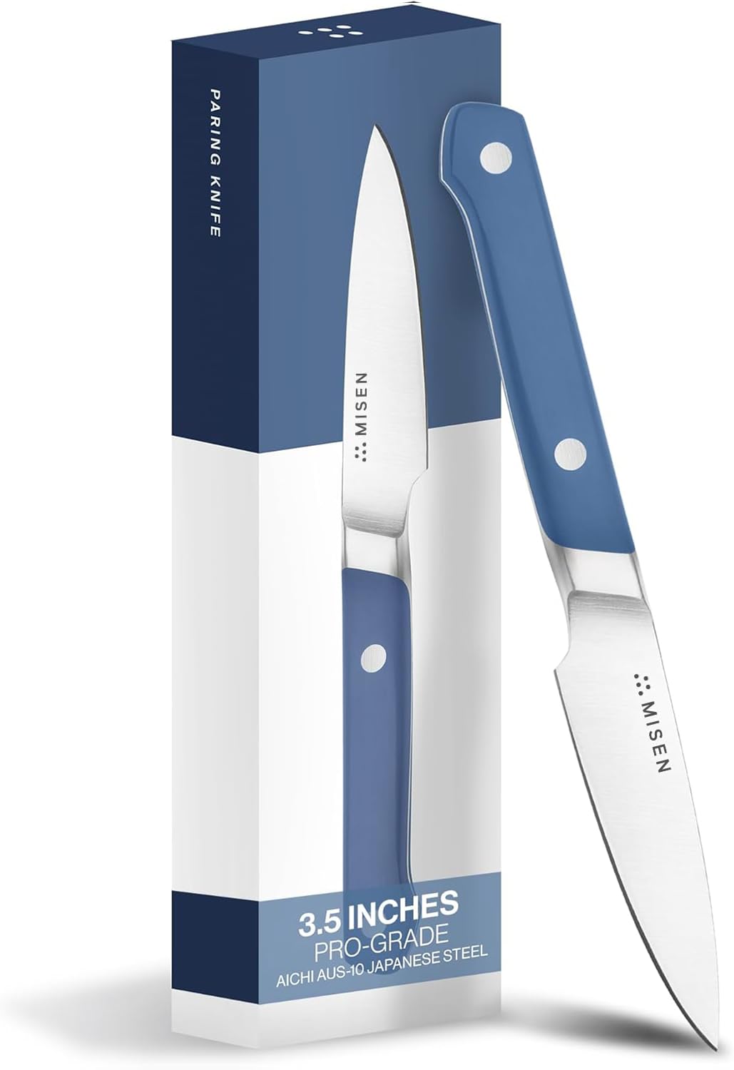 Photo 1 of ***MINOR RUST***Misen Paring Knife – Precision Kitchen Knife with High-Carbon Stainless Steel Blade – Ergonomic Handle for Peeling, Trimming, and Slicing – Lightweight, Versatile Tool for All Culinary Tasks - Blue