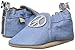 Robeez Girls' Soft Soles with Bow Back Crib Shoe, Peace Out - Chambray, 12-18 Months M US Infant