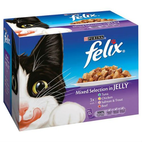 Felix Mixed Selection in Jelly 4 x 12 x 100g Pouches