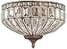 Vienna Full Spectrum Ibeza Close to Ceiling Light Flush Mount Fixture Mocha Brown 15 1/2
