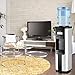 Costway 5 Gallon Water Cooler Dispenser Top Loading Stainless Steel Freestanding Water Dispenser w/Hot and Cold Water (Black)