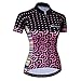 Women Cycling Jersey Short Sleeve Breathable with Pockets Flower