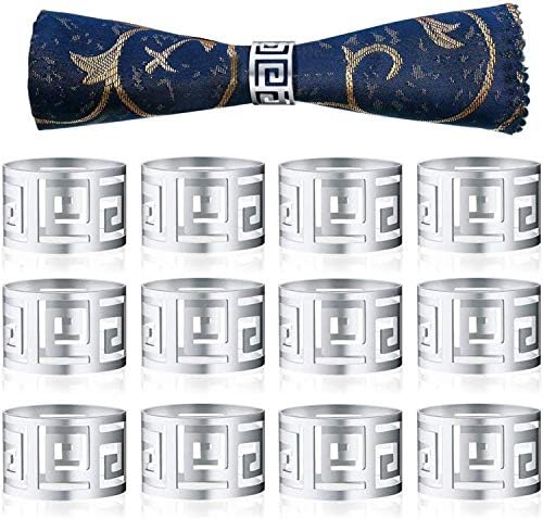 ナプキンリング 12個セット ナプキン留め 結婚式 披露宴 薔薇 おトク おしゃれ ナプキンホルダー パーティーナプキンリング シルバー02 テーブル装飾 雑貨 かわいい