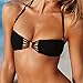 Ensasa Sexy Mini Micro Brazilian Black Tiny String Bikini Swimsuit for Girls
