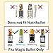 2 Replacement Mixing Cups and 4 Lids compatible with Magic Bullet