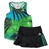 Adidas Girls Shirt and Skort 2pc Set, Green/Black, 6X