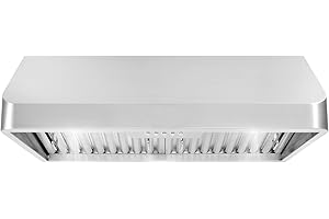 COSMO COS-QB75 Under Cabinet 30 in. Range Hood with Push Button Controls, Permanent Filters, LED Lights, Convertible from Ducted to Ductless (Kit Not Included) in Stainless Steel (30 inch)