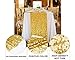 ShinyBeauty Gold Bridal Shower Decorations 5pcs Gold-12x72-Inch Sequin Table Runners Champagne Rectangle Party Supplies -0719E