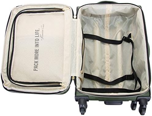 Kenneth Cole Reaction Women's Chelsea 2-Piece 20" Expandable 4-Wheel Carry-On Suitcase & Matching 15" Laptop Backpack, Olive 5 Kenneth Cole Reaction Women's Chelsea 2-Piece 20" Expandable 4-Wheel Carry-On Suitcase & Matching 15" Laptop Backpack, Olive