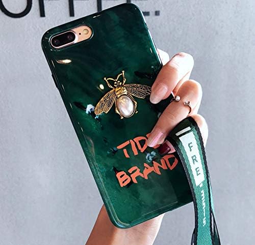 WERNG For iPhone Xs/X Case, Fashion Bee Protection Case with Lanyard Phone Case for iPhoneXR/iPhone8plus/iPhone7plus/iPhoneXs Max 6.5 inches,B,iphoneXR