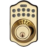 LockState LS-DB500-PB Electronic Keyless Deadbolt, Polished Brass