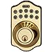 LockState LS-DB500-PB Electronic Keyless Deadbolt, Polished Brass