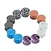 TOPBRIGHT 6 Pairs Set Mixed Stone Saddle Ear Plugs Stretcher Expander Tunnels Ear Gauges Piercing Jewelry