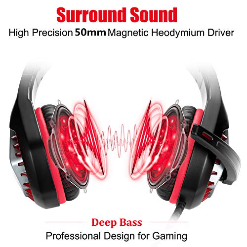 Pacrate Gaming Headset with Microphone for PC PS4 Headset Xbox One