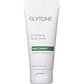 GLYTONE Glycolic Acid Body Wash – Exfoliating & Moisturizing Body Wash for Dry Skin, Reduce Keratosis Pilaris – Fragrance-Free Exfoliator with Glycolic Acid for Rough & Bumpy Skin, 2 Fl Oz