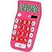 Office+Style 8 Digit Dual Powered Desktop Calculator, LCD Display, Pink