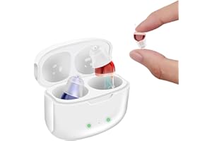 LRUSEIFE Not Amplifier True Hearing Aids Invisible 16 Channels Digital Rechargeable Hearing Aids for Seniors With Noise Cancellation with Charging Box