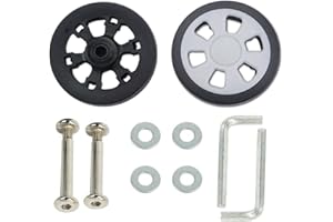 Garayma Luggage Wheels 2pcs Replacement Wear Resistant Rubber Mute Caster Suitcase Replacement Wheels Luggage Replacement Wheels kit Suitcase Spinner Wheels for Most Luggage Black