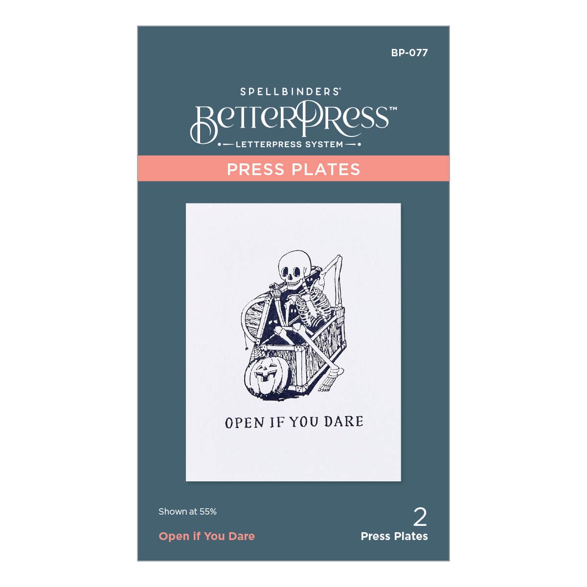 Spellbinders Open if You Dare Press Plates from the Betterpress Halloween Collection