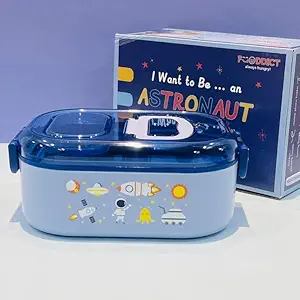 Stainless Steel Lunch Box for Kids, Single Compartment Tiffin Box, Lunch Box with Fork, Lunch Box for Office Women and Men, Executive Lunch Box - 1000 ML 1 Compartment Lunch Box (Multicolor)