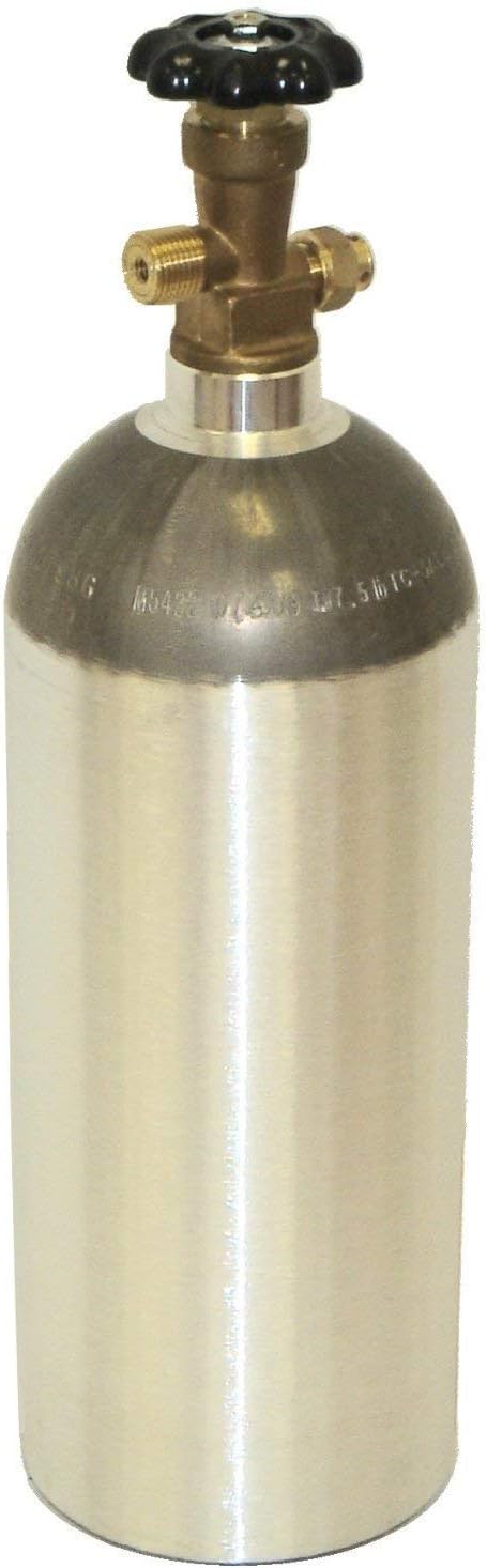 2 Set Zebra DNA Luxfer L6X Aluminum CO2 Tanks with CGA320 on/off Valve