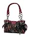 Camouflage Rhinestone Western Buckle Purse/Wallet Set Hot Pink Trim