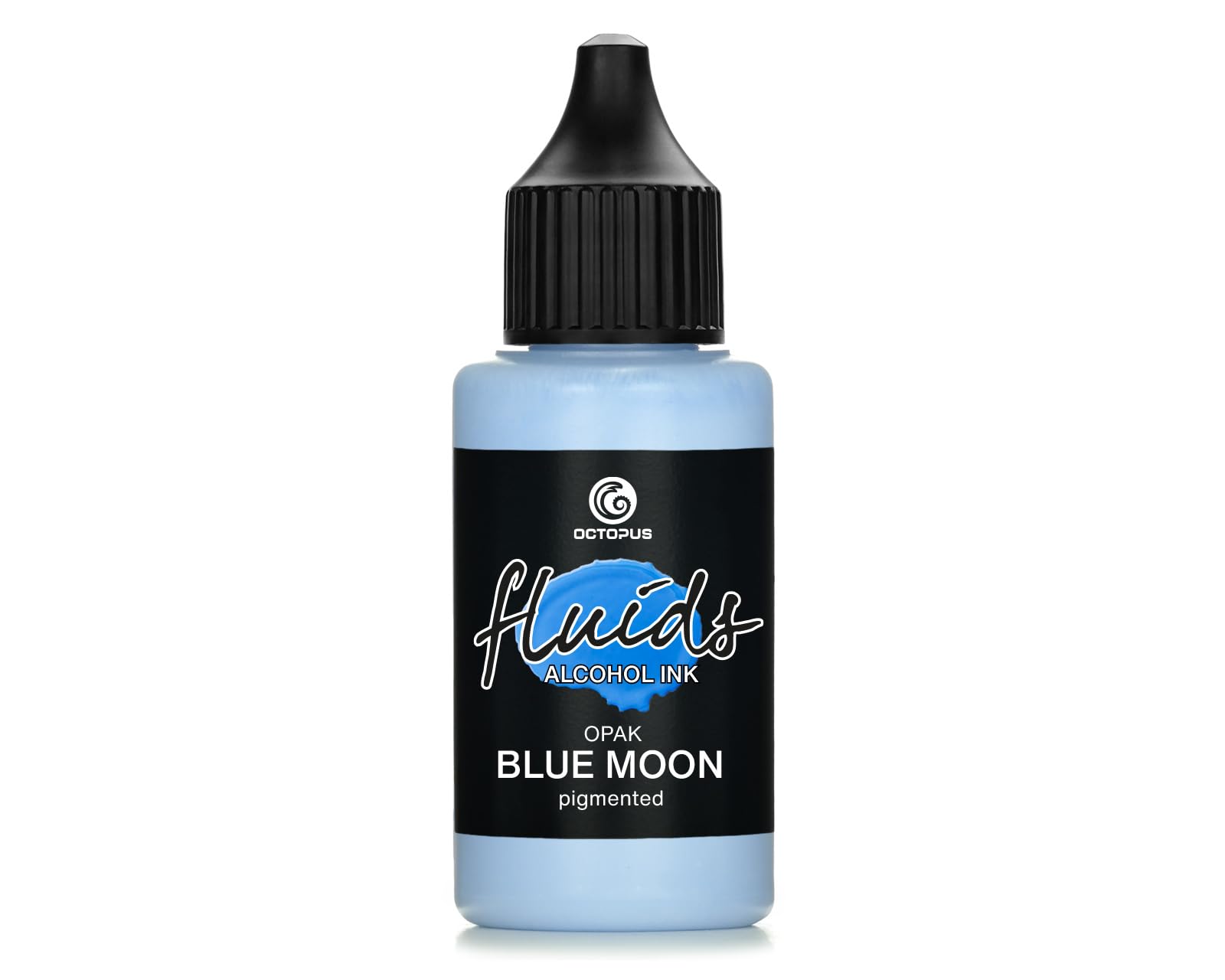 Fluids Alcohol Ink OPAK Blue Moon for Fluid Art and Resin, pigmented, Opaque on Light and Dark substrates