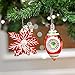Valery Madelyn Christmas Tree Ornaments Set, 50ct Red Green White Shatterproof Christmas Tree Decorations Bulk, Variety Vintage Decorative Hanging Ball Ornaments for Xmas Trees Holiday Party Decor