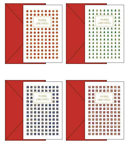 Tuscany Fine Cards Christmas Decorations Miniature Cards, Multi-Colour, 8009162338701