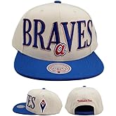 Mitchell & Ness Atlanta Braves New MLB Across The Board Blue Cream Era Snapback Hat Cap