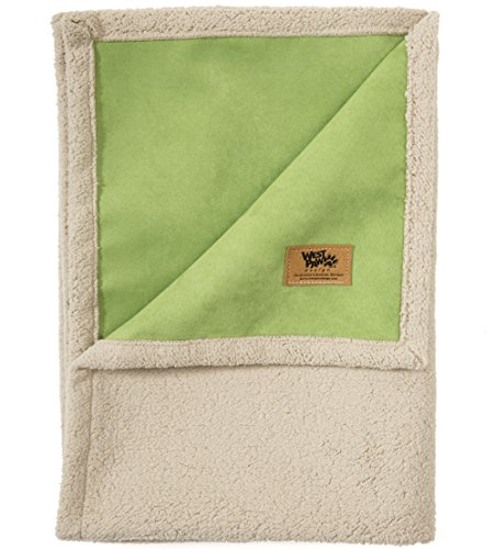 West Paw Big Sky Dog Blanket and Throw, Faux Suede/Silky Soft Fleece Pet Throw Blanket for Couch, Furniture Chair and Bed, Jade, Small