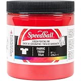 Special Fabric Screen Printing Ink 8 oz, Colour: Red