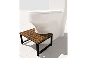 Ardier 7 Inch Height Bathroom Toilet Stool, Versatile Stool for Adults, Seniors & Children,Portable Poop Stool for Bathroom Withstands up to 330 lbs, Black