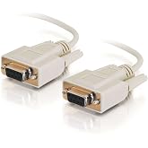 C2G 10480 DB9 F/F Serial RS232 Null Modem Cable, Beige (1 Foot, 0.30 Meters)