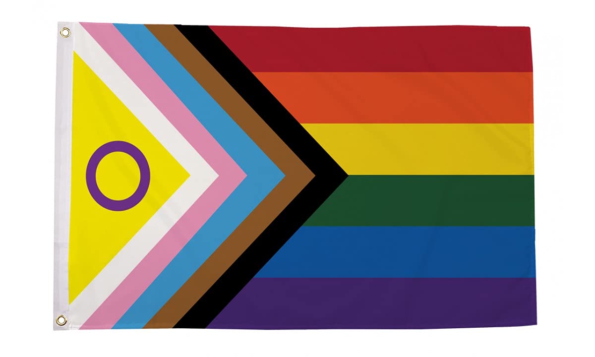 Intersex Progress Flag - 5 x 3 FT - 100% Polyester With Eyelets - LGBTQ Pride Rainbow FlagSuperstore©