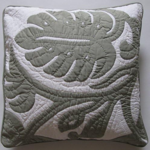 2 Hawaiian Quilt Pillow Covers, Cushions, 100% Hand Quilted/hand Appliqued 18"