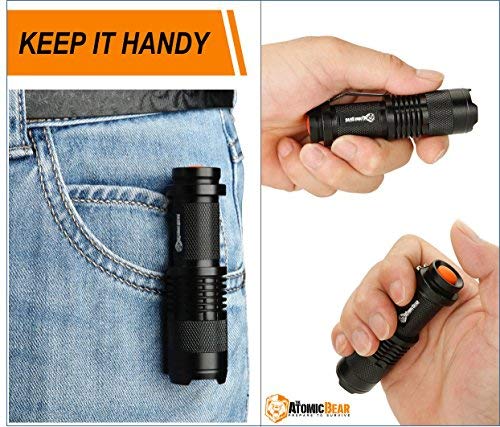 Tactical Flashlight - Small and Powerful Pocket Size LED Flashlight to Dominate The Darkness - Self Defense - Zoomable - Water Resistant Gear - Thumbnail 4
