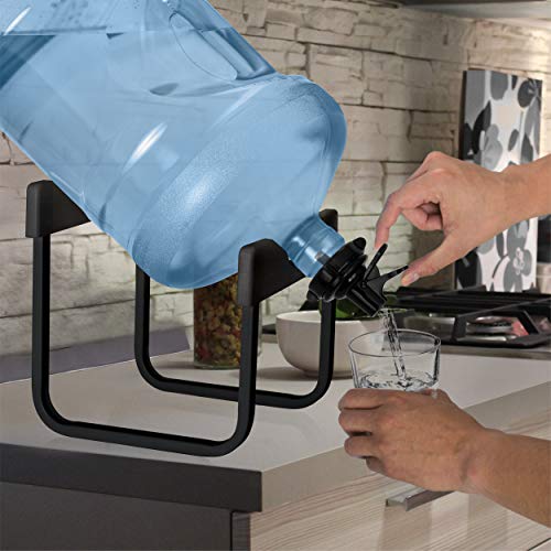 Brio Stainless Steel 35 Gallon Water Jug Stand and 2 Dispenser Valves