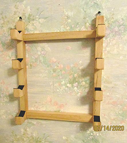 flute wall rack Native American 4 flutes - handmade - solid walnut - felt lined to protect flutes - Thumbnail 3