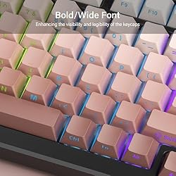Hkfos Gradient Side Print Keycaps Blush, Double