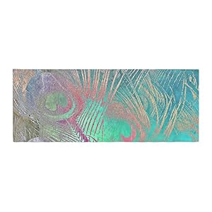 Image of Kess InHouse Alison Coxon Indian Summer Purple Teal Abstract Bed Runner