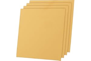 KEPYDRMTF 4PCS Brass Sheet, 4" x 4", 24 Gauge(0.5mm) Thickness, No Scratches, Film Attached Brass Plates