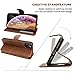 11 Pro Max Slim Flip Wallet Case with Card Holder,OT ONETOP PU Leather Magnetic Closure Kickstand Cash Pocket Cover Compatible with 11 Pro Max 6.5 Inch(Brown)