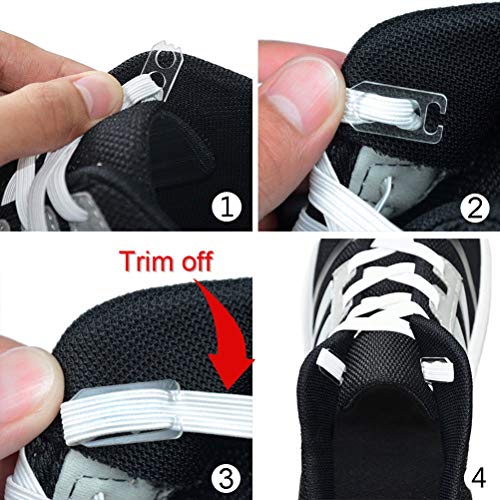 DB No Tie Shoelace Elastic shoelace stretch shoe strings One Size Fits All Adult and Kids - Thumbnail 3