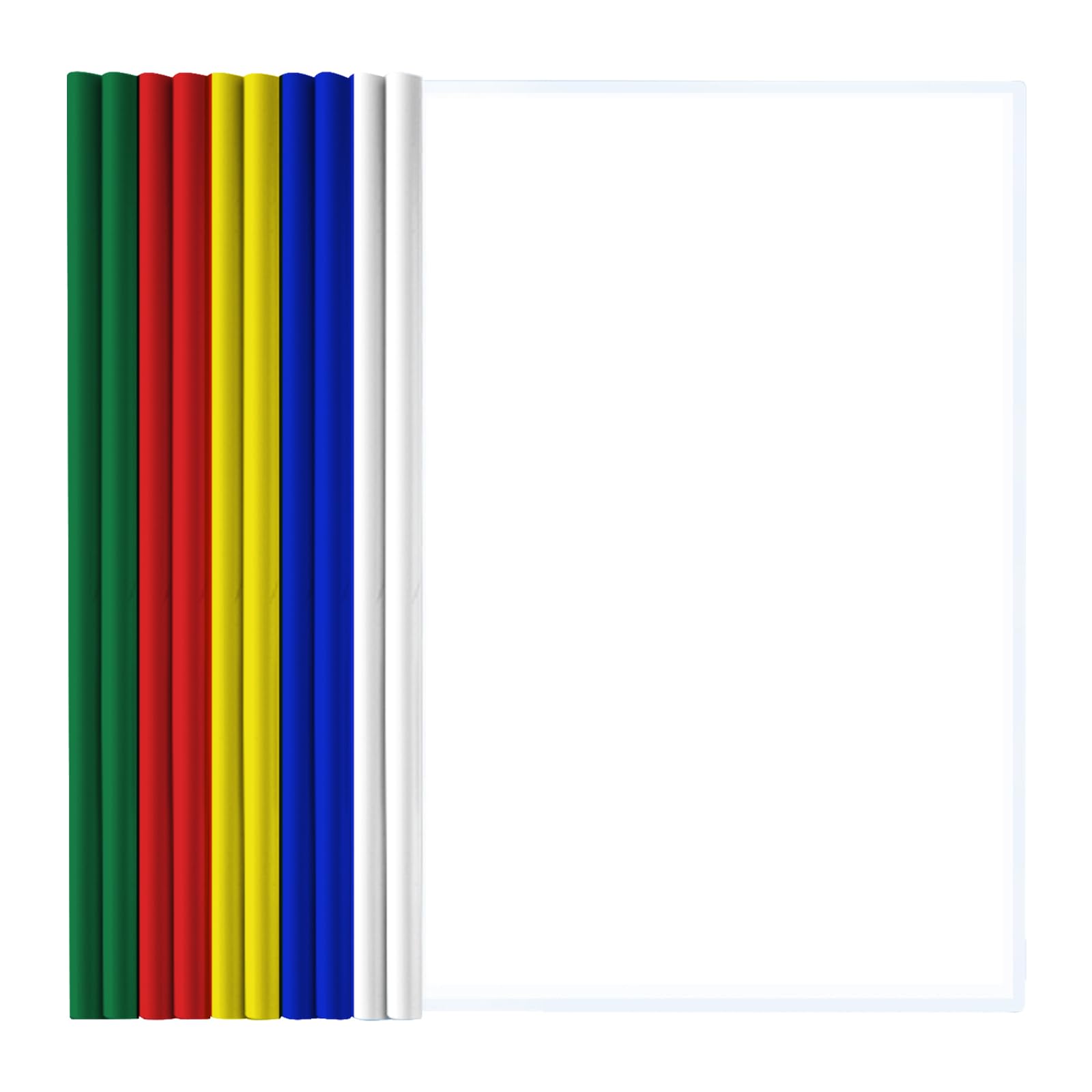 10 Sheets A4 Binding Covers, File Folder with Sliding Bar, Plastic A4 Report Cover, Plastic Document Covers Binding File Folder, Report Cover with Clip