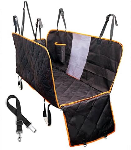 Dog Seat Cover With Side Flaps, Dog Viewing Window - Hammock Large Pet Back Seat Cover for Cars, Trucks, SUV - Non slip Waterproof Tinsin