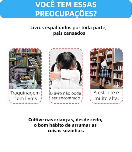 Estante Giratória Livros, 3 Andares, 98 * 40CM, 360° Estante Giratória, Livro