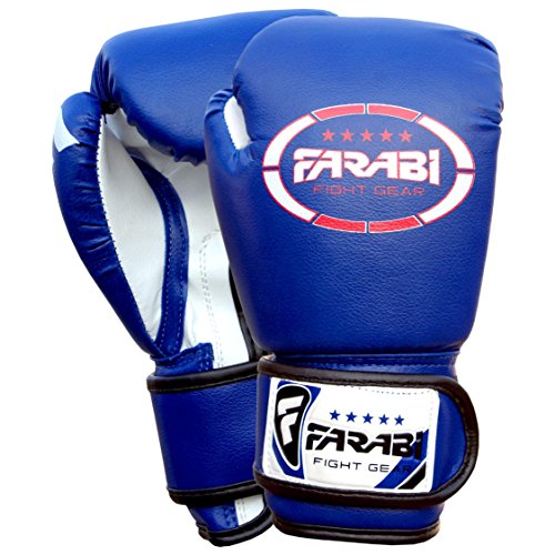 Farabi-Sports-Guantes-de-boxeo-para-nios-piel-sinttica-113-g-color-azul
