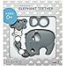 BABY TEETHING TOYS BPA FREE - Silicone Elephant Teether with Pacifier Clip Holder Set for Newborn Babies - Freezer Safe | Baby Shower Gift Idea for Stylish Little Boys and Girls - Infant Unisex Chew